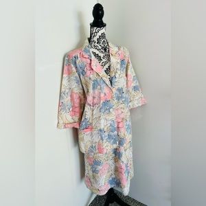 BoothBay Women’s Vintage 80s Colorful Floral Blazer Skirt Suit Set L/XL
